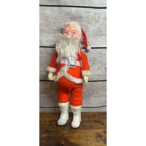 Vintage Rubber Face Santa 11"